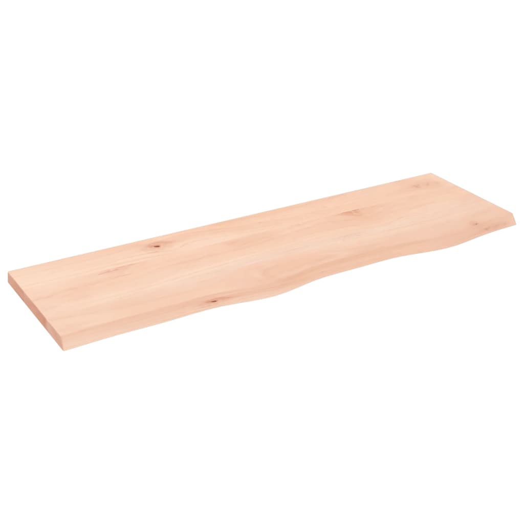 Wandschap 100x30x2 cm onbehandeld massief eikenhout is nu te koop bij PeponiXL, paradijselijk wonen!
