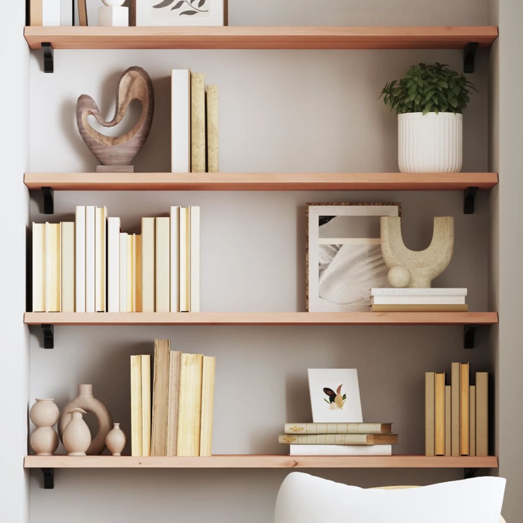 Wandschap 100x30x2 cm onbehandeld massief eikenhout is nu te koop bij PeponiXL, paradijselijk wonen!