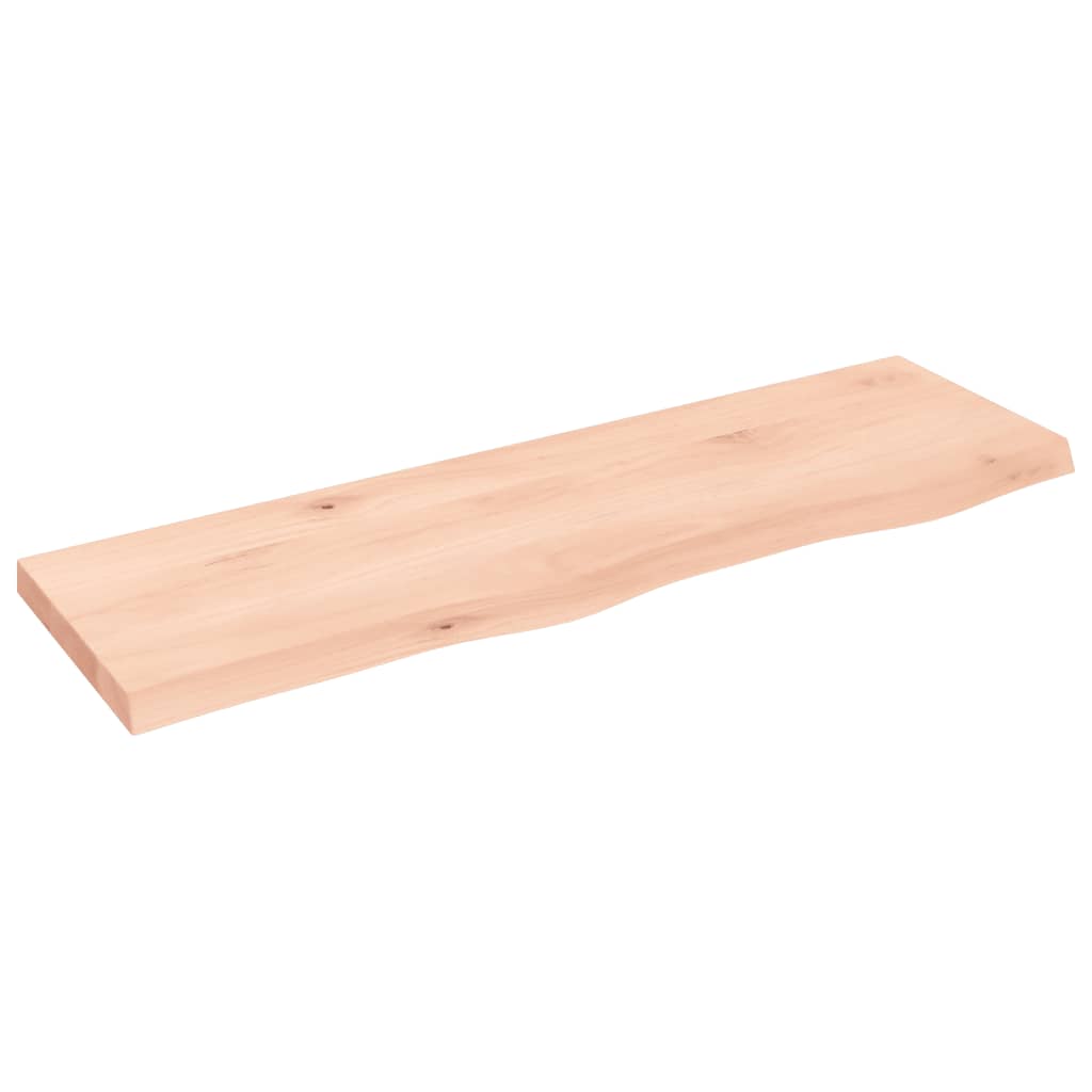 Wandschap 100x30x(2-4) cm onbehandeld massief eikenhout is nu te koop bij PeponiXL, paradijselijk wonen!