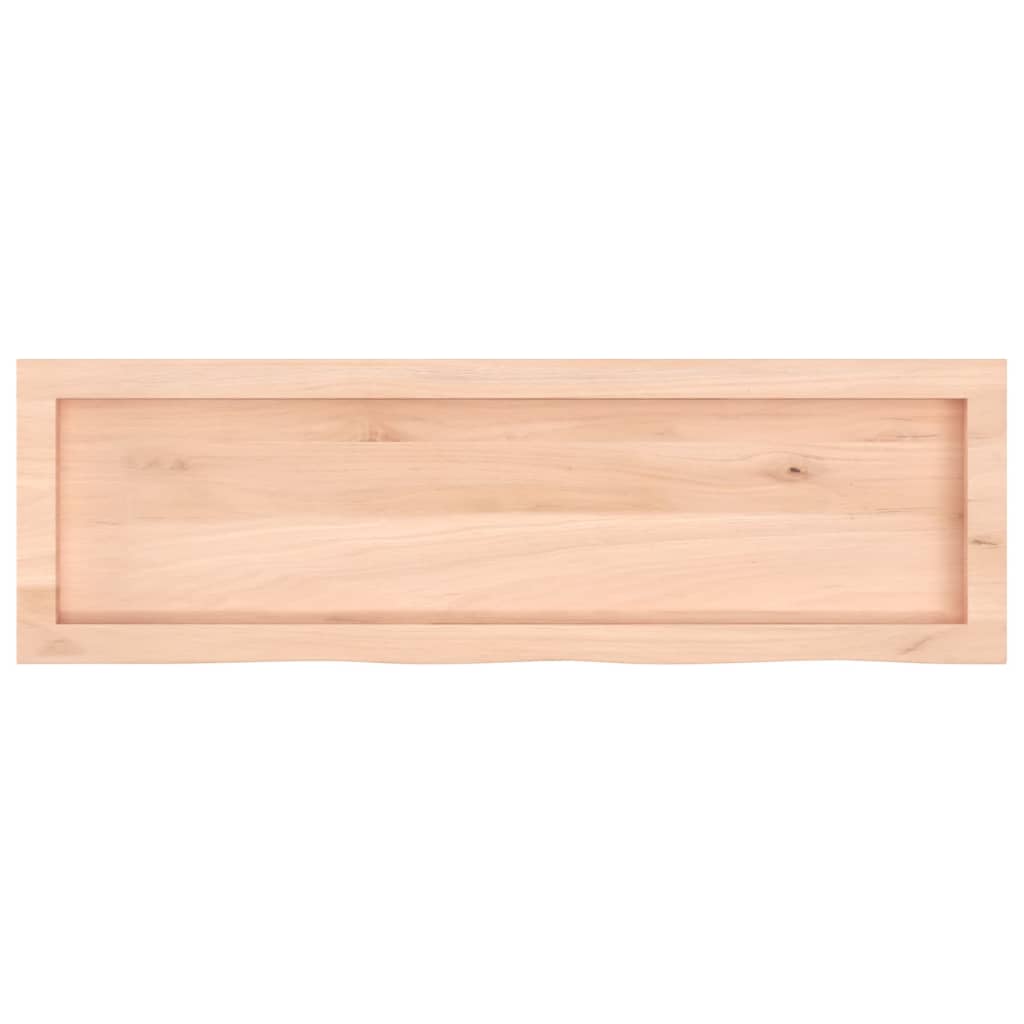 Wandschap 100x30x(2-4) cm onbehandeld massief eikenhout is nu te koop bij PeponiXL, paradijselijk wonen!