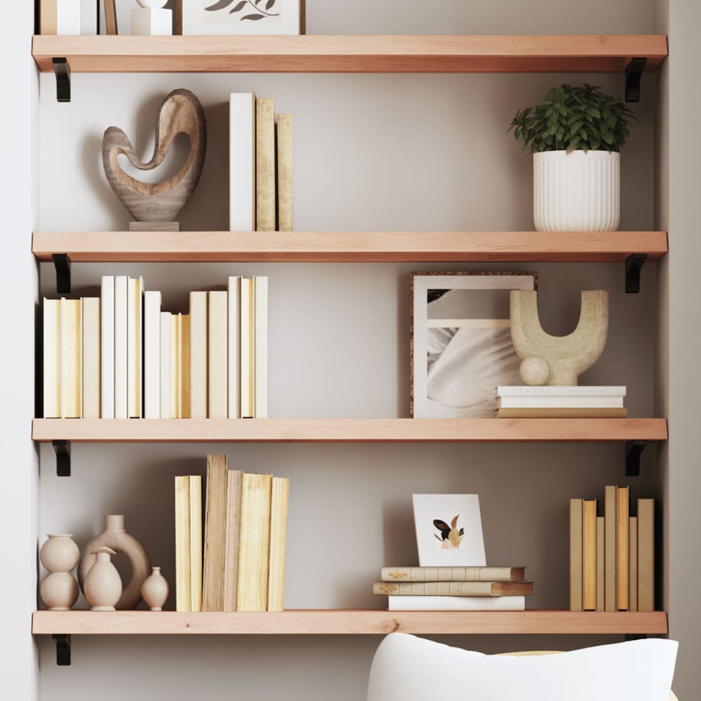 Wandschap 100x30x(2-4) cm onbehandeld massief eikenhout is nu te koop bij PeponiXL, paradijselijk wonen!