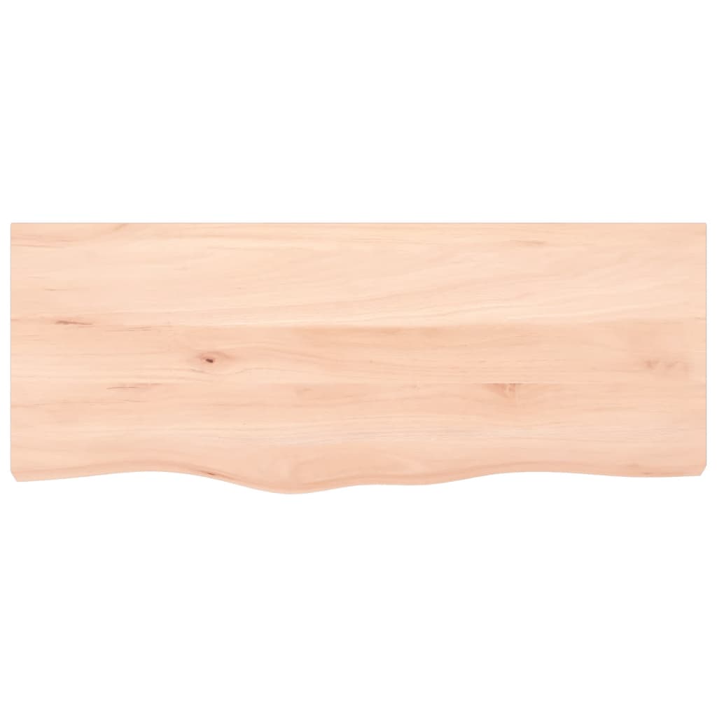 Wandschap 100x40x(2-4) cm onbehandeld massief eikenhout is nu te koop bij PeponiXL, paradijselijk wonen!