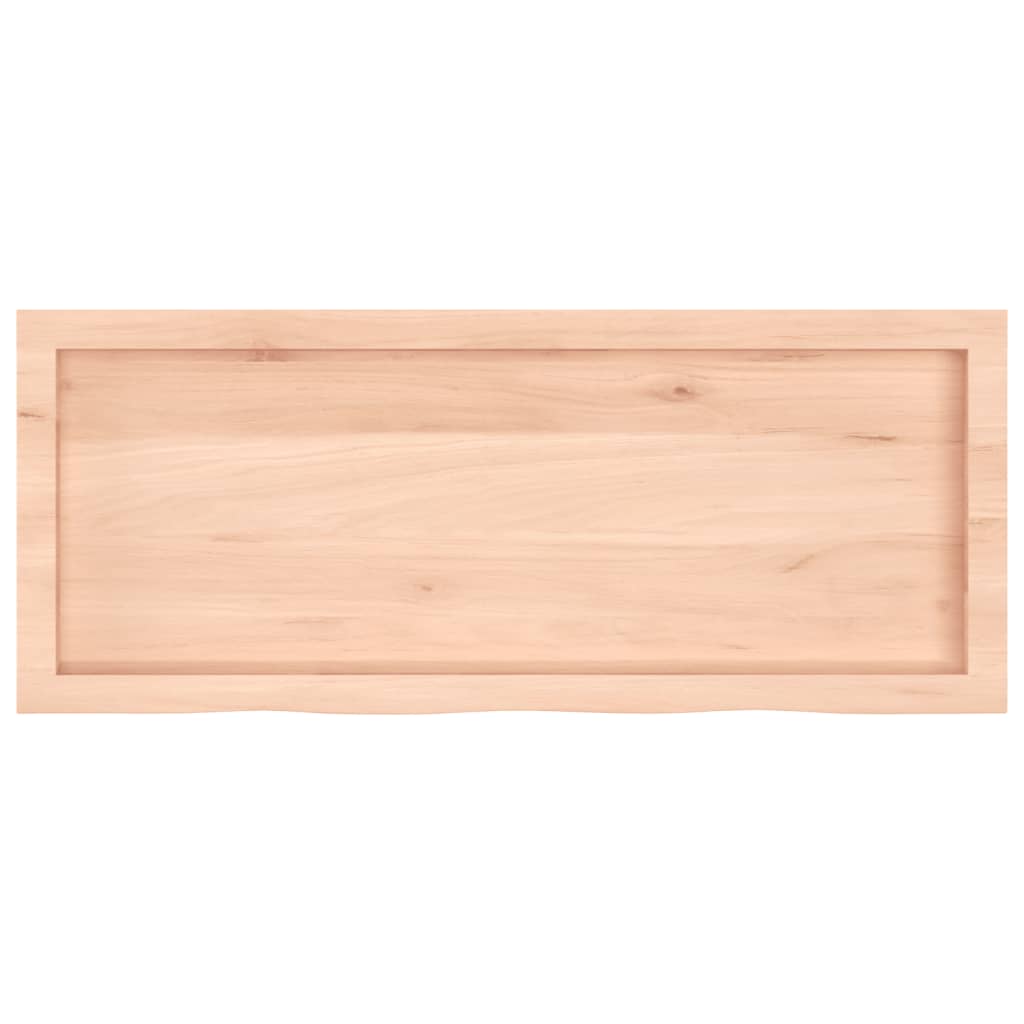 Wandschap 100x40x(2-4) cm onbehandeld massief eikenhout is nu te koop bij PeponiXL, paradijselijk wonen!