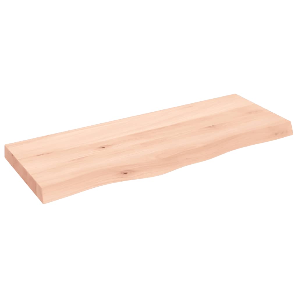 Wandschap 100x40x(2-6) cm onbehandeld massief eikenhout is nu te koop bij PeponiXL, paradijselijk wonen!