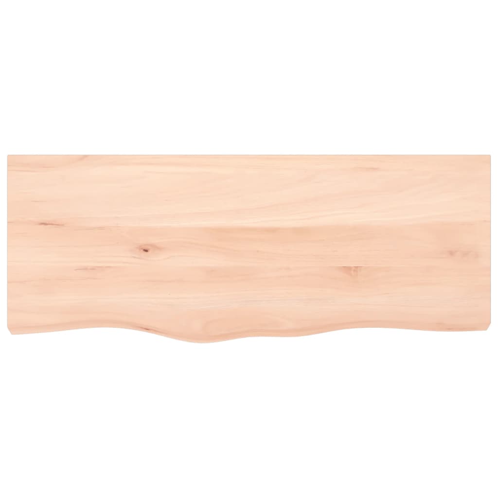 Wandschap 100x40x(2-6) cm onbehandeld massief eikenhout is nu te koop bij PeponiXL, paradijselijk wonen!