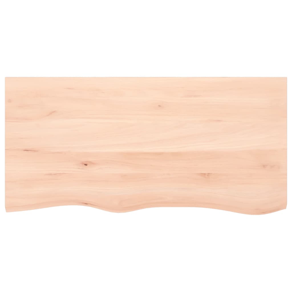 Wandschap 100x50x2 cm onbehandeld massief eikenhout is nu te koop bij PeponiXL, paradijselijk wonen!