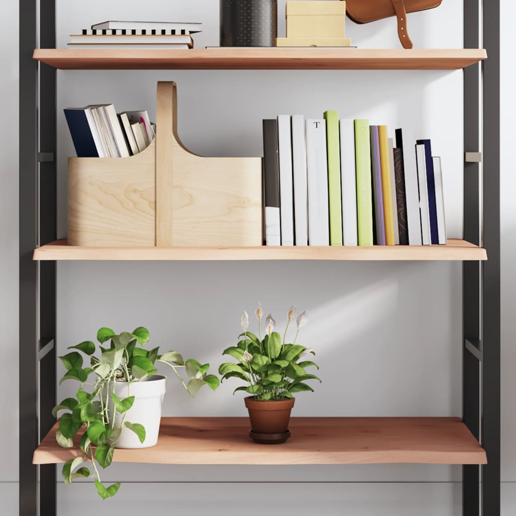 Wandschap 100x50x2 cm onbehandeld massief eikenhout is nu te koop bij PeponiXL, paradijselijk wonen!
