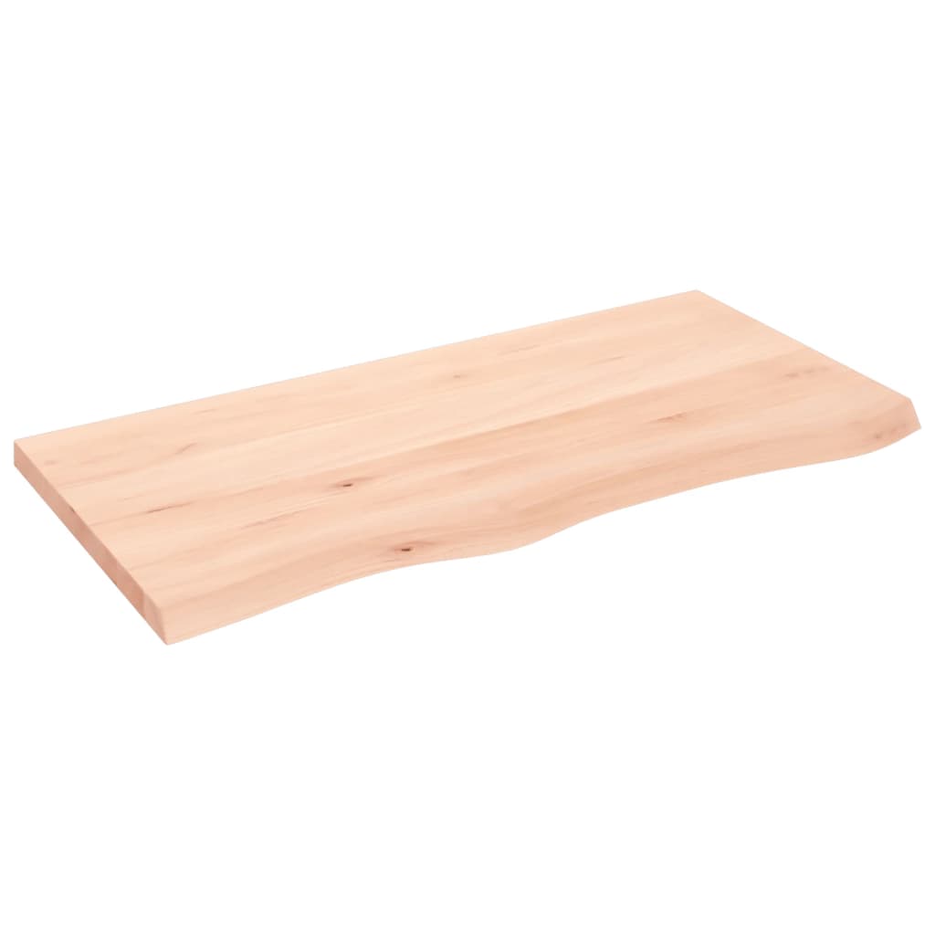 Wandschap 100x50x(2-4) cm onbehandeld massief eikenhout is nu te koop bij PeponiXL, paradijselijk wonen!