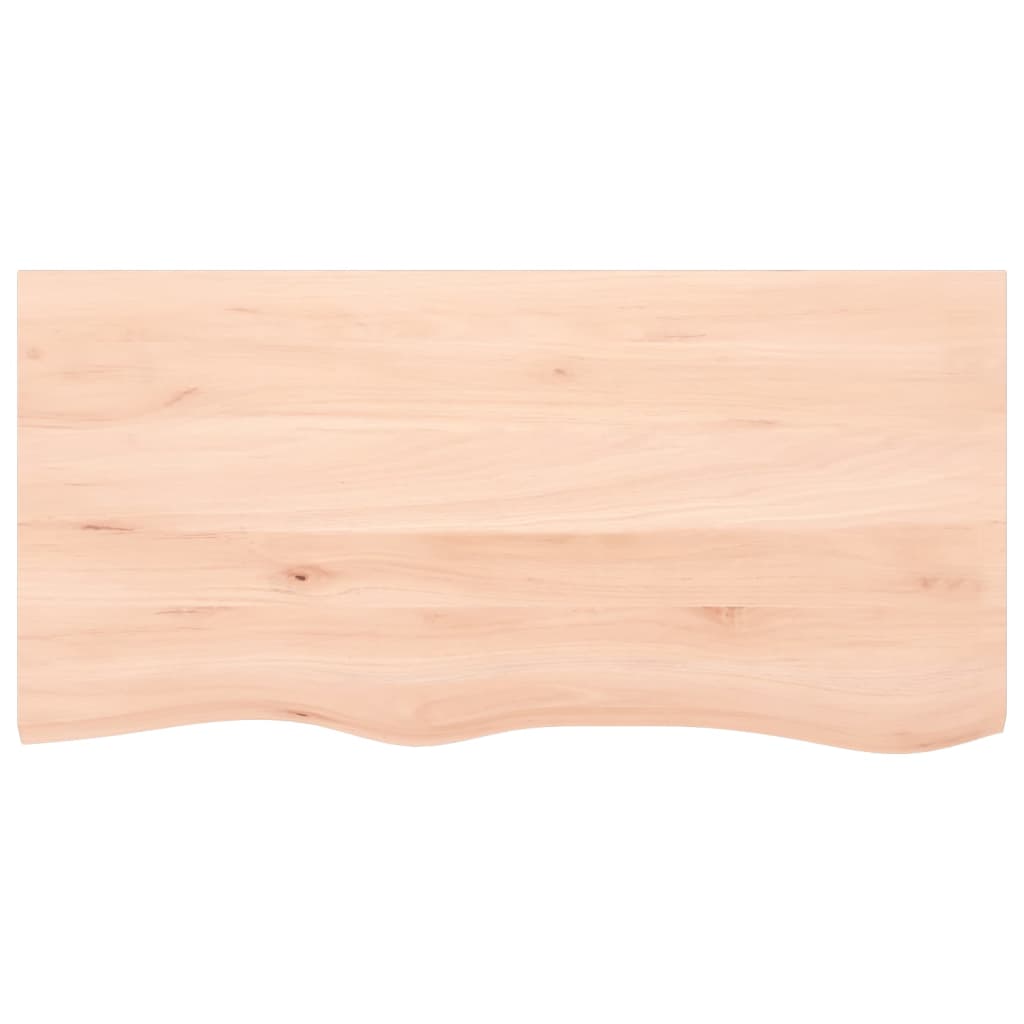 Wandschap 100x50x(2-4) cm onbehandeld massief eikenhout is nu te koop bij PeponiXL, paradijselijk wonen!
