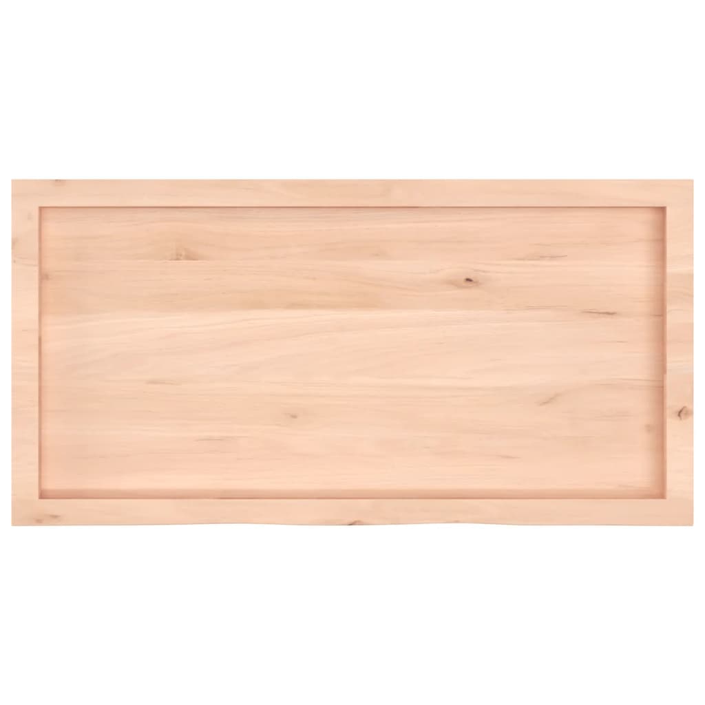 Wandschap 100x50x(2-4) cm onbehandeld massief eikenhout is nu te koop bij PeponiXL, paradijselijk wonen!