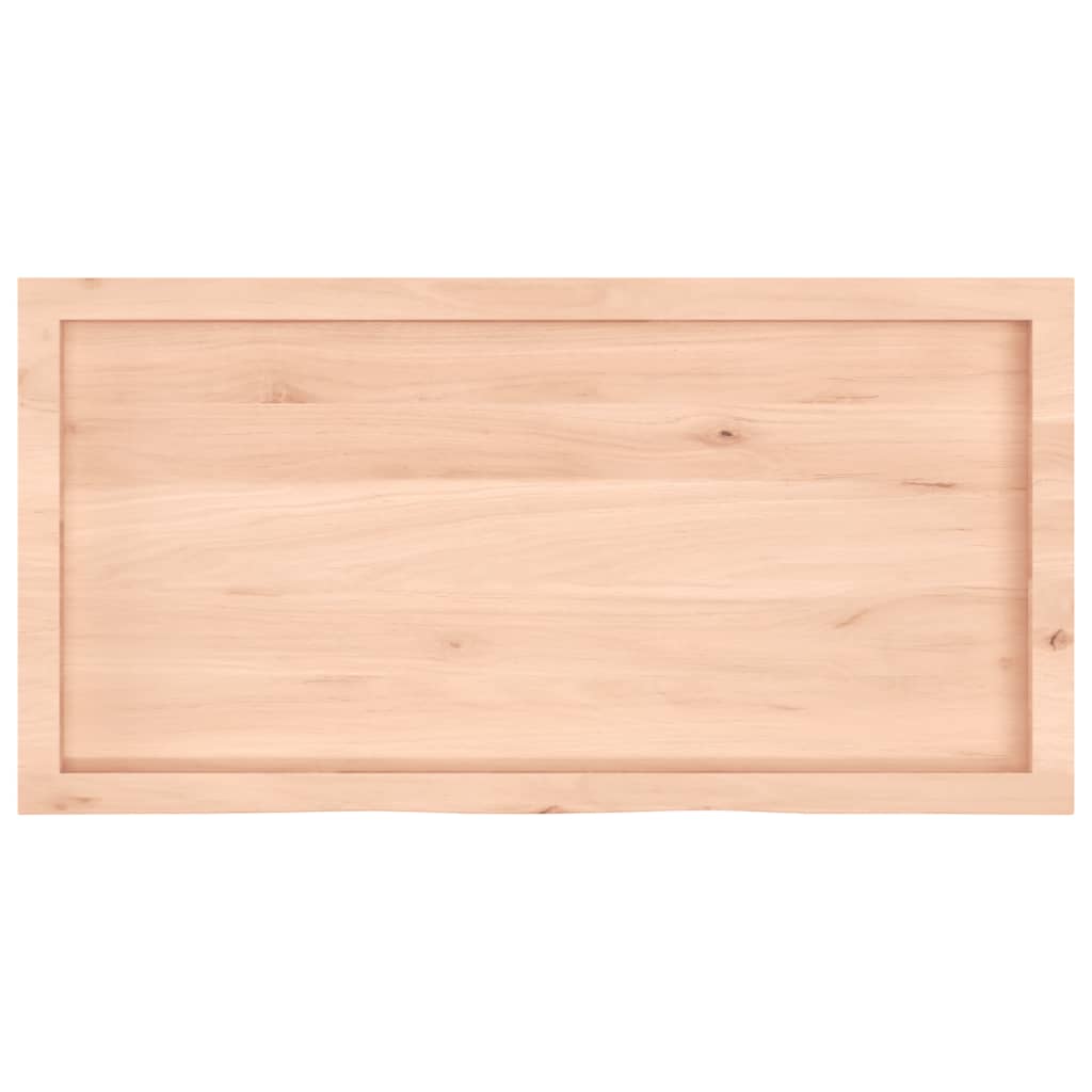 Wandschap 100x50x(2-6) cm onbehandeld massief eikenhout is nu te koop bij PeponiXL, paradijselijk wonen!