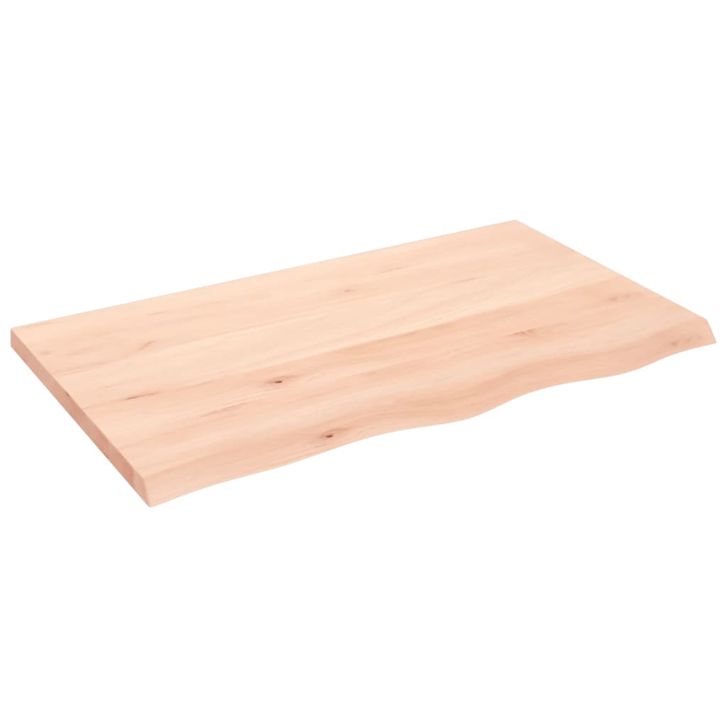 Wandschap 100x60x(2-4) cm onbehandeld massief eikenhout is nu te koop bij PeponiXL, paradijselijk wonen!