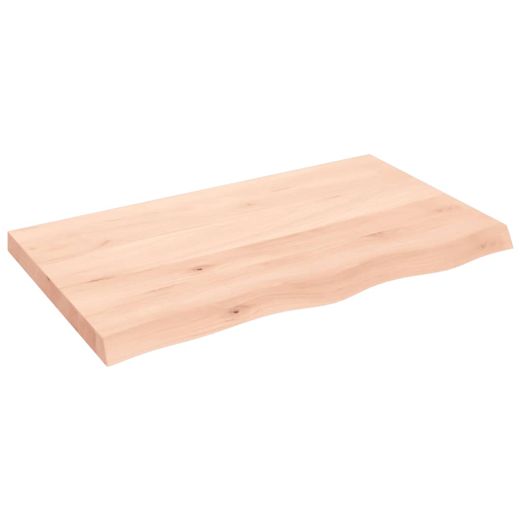 Wandschap 100x60x(2-6) cm onbehandeld massief eikenhout is nu te koop bij PeponiXL, paradijselijk wonen!