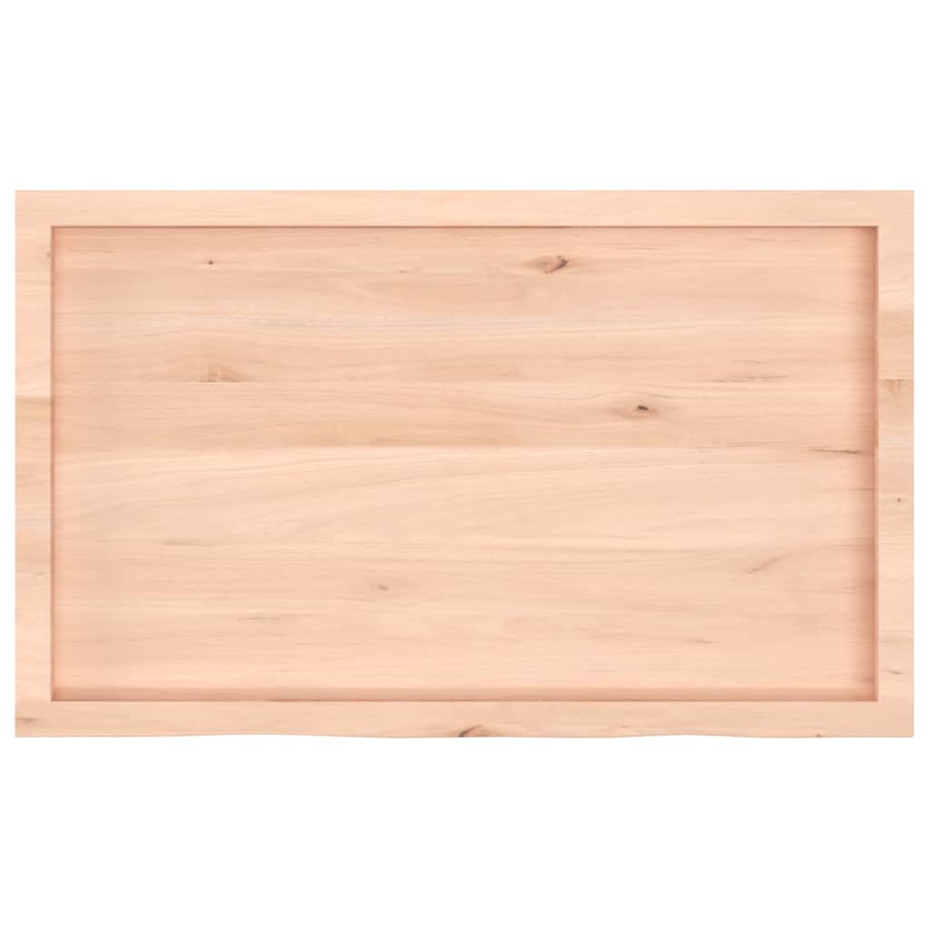 Wandschap 100x60x(2-6) cm onbehandeld massief eikenhout is nu te koop bij PeponiXL, paradijselijk wonen!