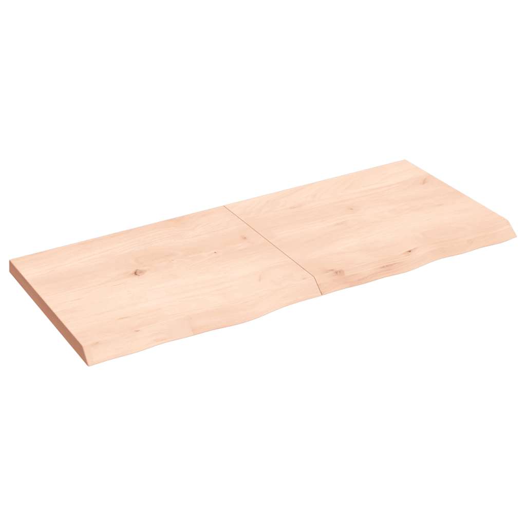 Wandschap 120x50x(2-4) cm onbehandeld massief eikenhout is nu te koop bij PeponiXL, paradijselijk wonen!