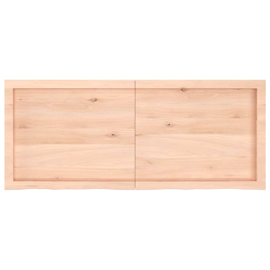 Wandschap 120x50x(2-4) cm onbehandeld massief eikenhout is nu te koop bij PeponiXL, paradijselijk wonen!