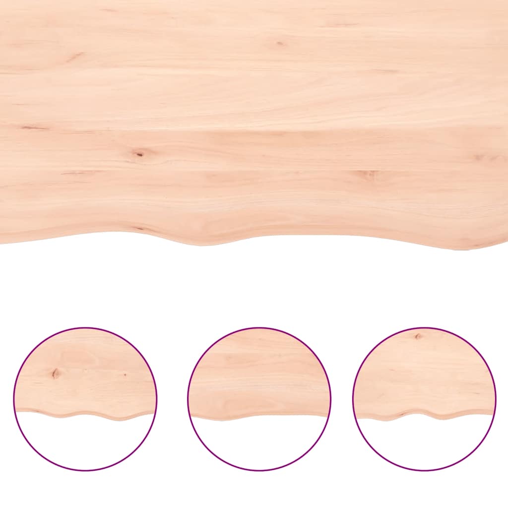 Wandschap 120x60x(2-6) cm onbehandeld massief eikenhout is nu te koop bij PeponiXL, paradijselijk wonen!