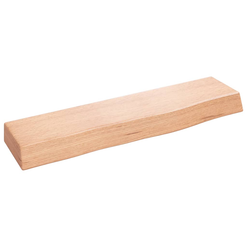 Wandschap 40x10x4 cm behandeld massief eikenhout lichtbruin is nu te koop bij PeponiXL, paradijselijk wonen!