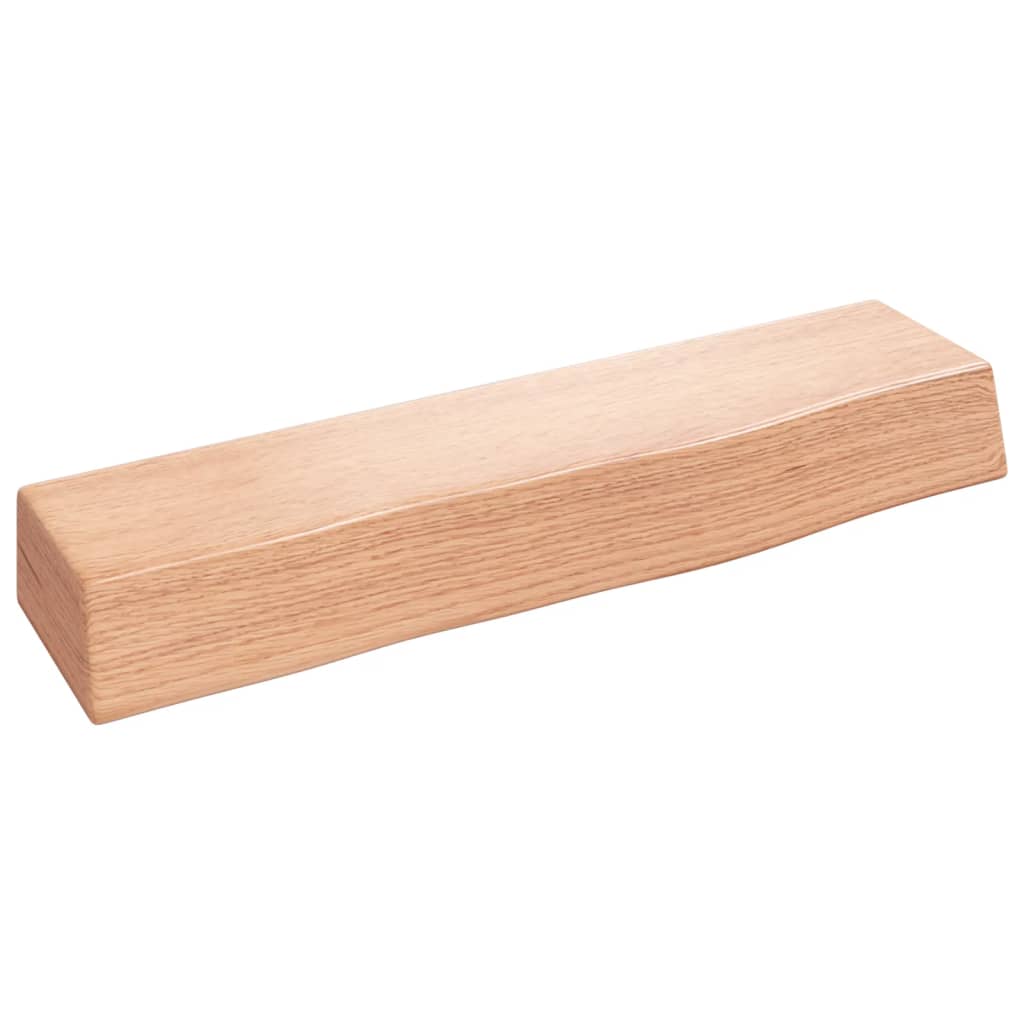 Wandschap 40x10x6 cm behandeld massief eikenhout lichtbruin is nu te koop bij PeponiXL, paradijselijk wonen!