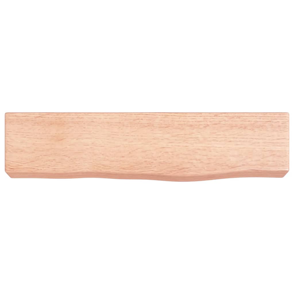 Wandschap 40x10x6 cm behandeld massief eikenhout lichtbruin is nu te koop bij PeponiXL, paradijselijk wonen!