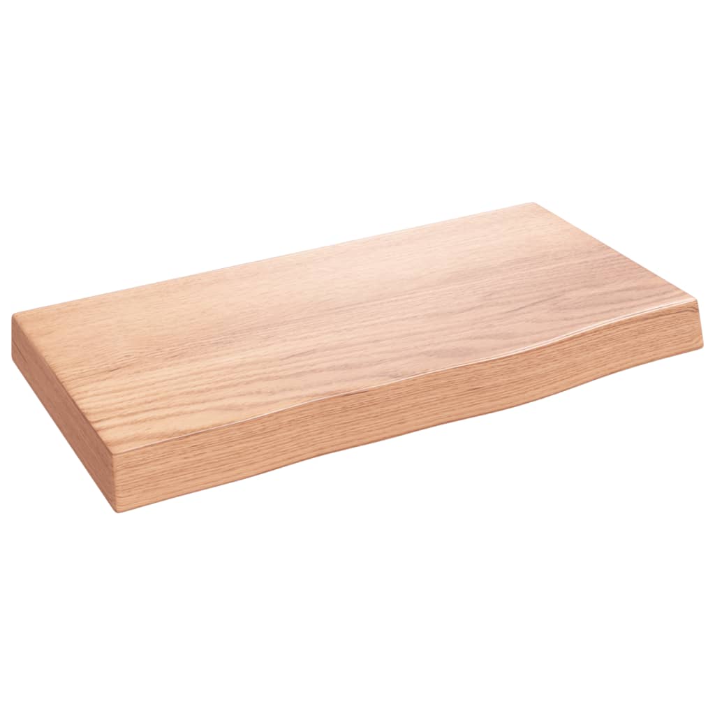 Wandschap 40x20x4 cm behandeld massief eikenhout lichtbruin is nu te koop bij PeponiXL, paradijselijk wonen!