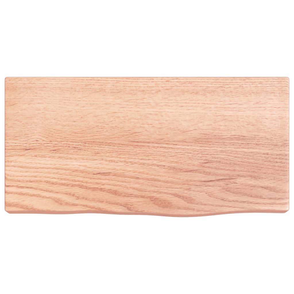 Wandschap 40x20x4 cm behandeld massief eikenhout lichtbruin is nu te koop bij PeponiXL, paradijselijk wonen!