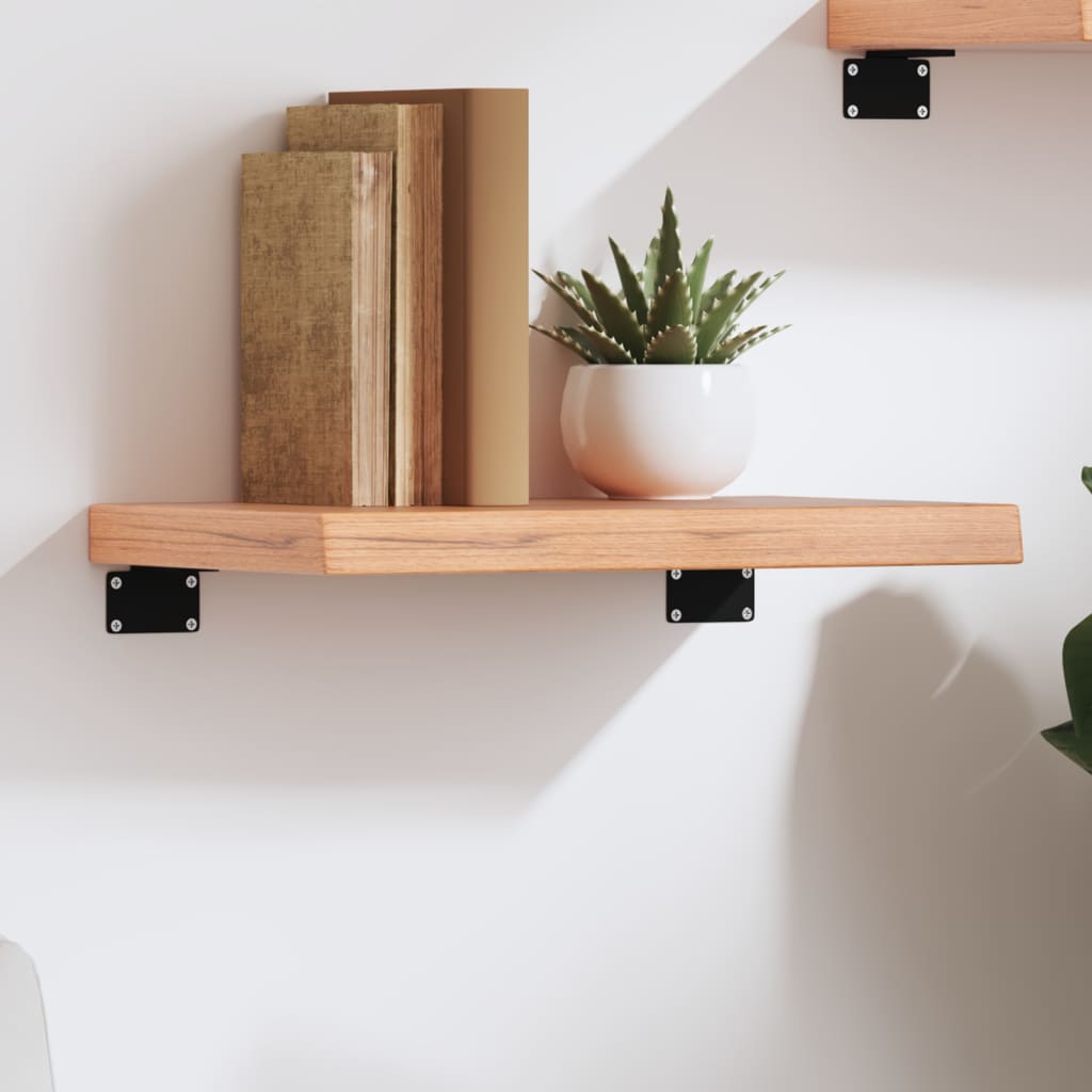 Wandschap 40x20x4 cm behandeld massief eikenhout lichtbruin is nu te koop bij PeponiXL, paradijselijk wonen!