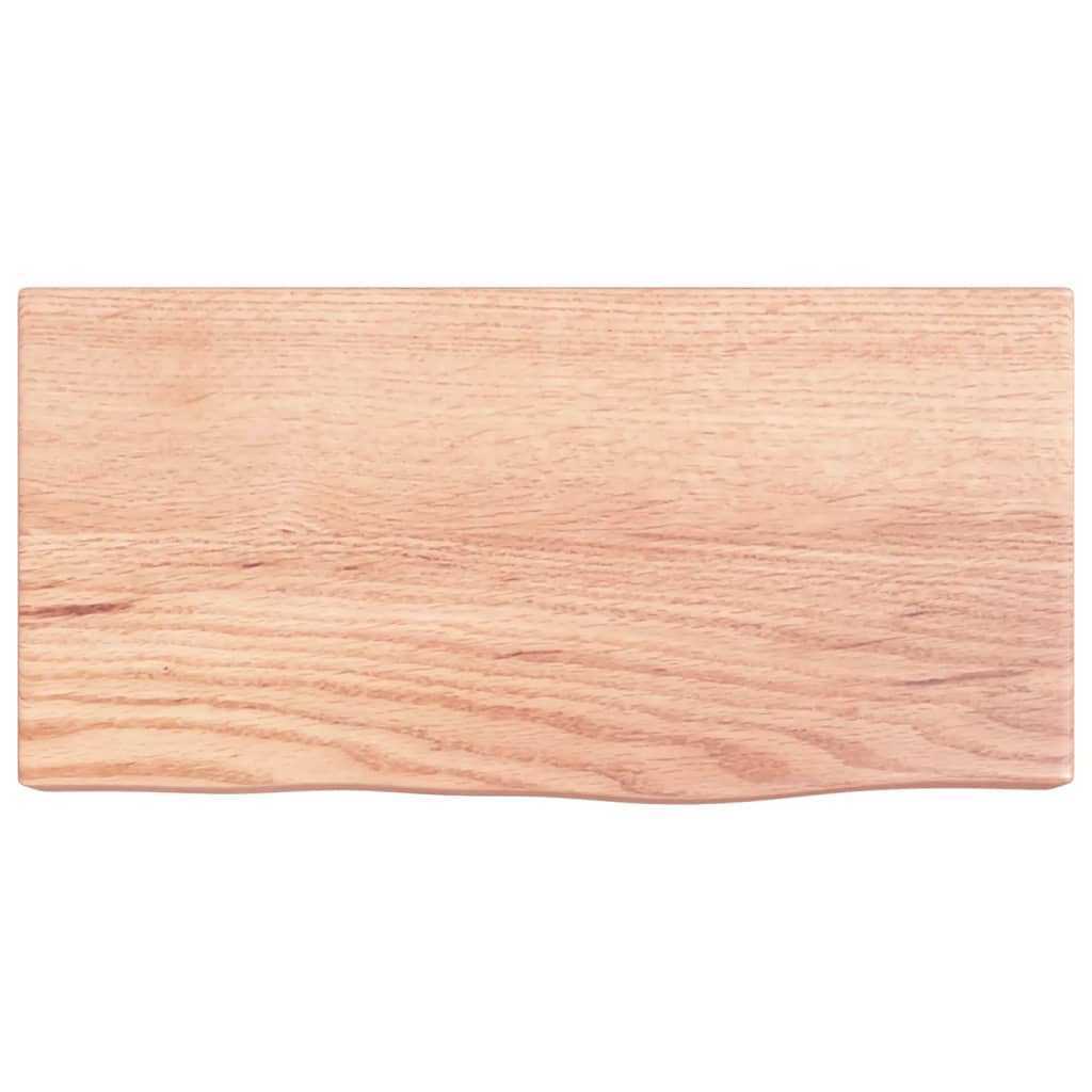 Wandschap 40x20x6 cm behandeld massief eikenhout lichtbruin is nu te koop bij PeponiXL, paradijselijk wonen!