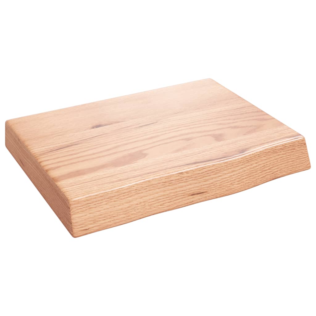 Wandschap 40x30x(2-6) cm behandeld massief eikenhout lichtbruin is nu te koop bij PeponiXL, paradijselijk wonen!