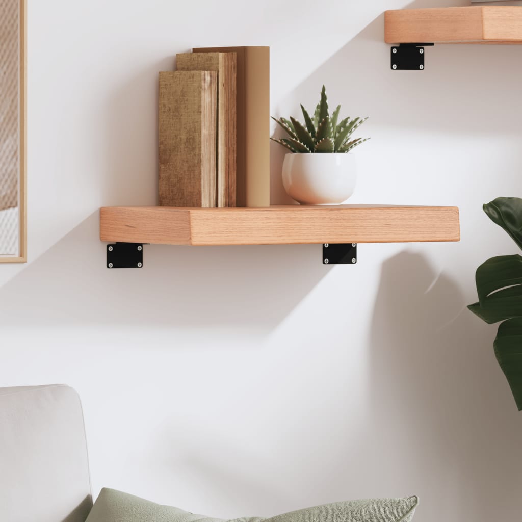 Wandschap 40x30x(2-6) cm behandeld massief eikenhout lichtbruin is nu te koop bij PeponiXL, paradijselijk wonen!