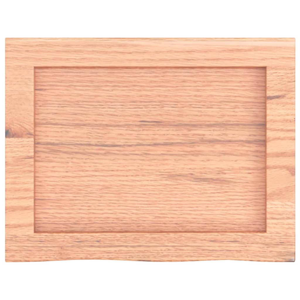 Wandschap 40x30x(2-6) cm behandeld massief eikenhout lichtbruin is nu te koop bij PeponiXL, paradijselijk wonen!