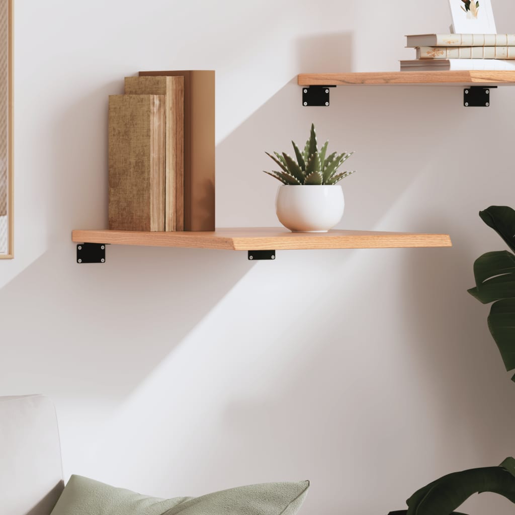 Wandschap 40x50x2 cm behandeld massief eikenhout lichtbruin is nu te koop bij PeponiXL, paradijselijk wonen!