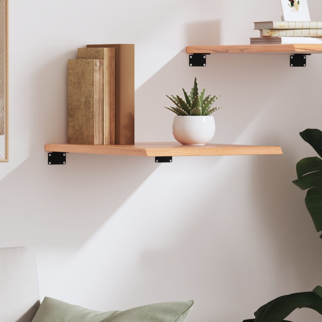 Wandschap 40x60x2 cm behandeld massief eikenhout lichtbruin is nu te koop bij PeponiXL, paradijselijk wonen!