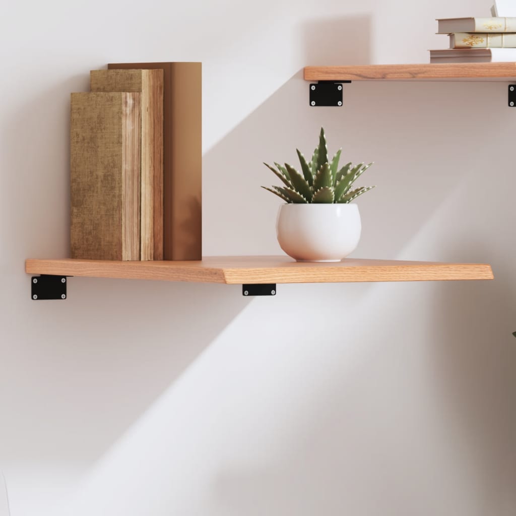 Wandschap 40x60x2 cm behandeld massief eikenhout lichtbruin is nu te koop bij PeponiXL, paradijselijk wonen!