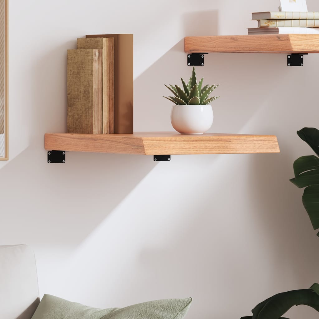 Wandschap 40x60x(2-6) cm behandeld massief eikenhout lichtbruin is nu te koop bij PeponiXL, paradijselijk wonen!