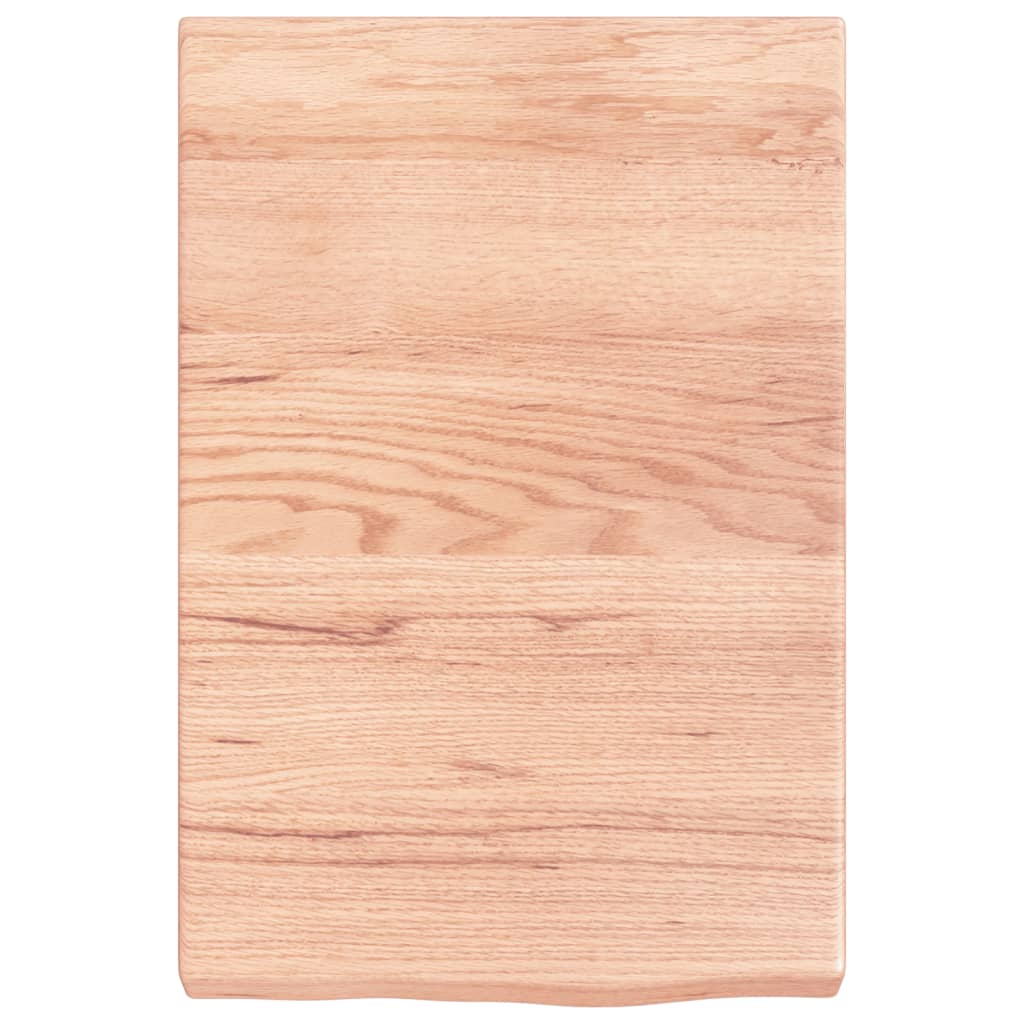Wandschap 40x60x(2-6) cm behandeld massief eikenhout lichtbruin is nu te koop bij PeponiXL, paradijselijk wonen!