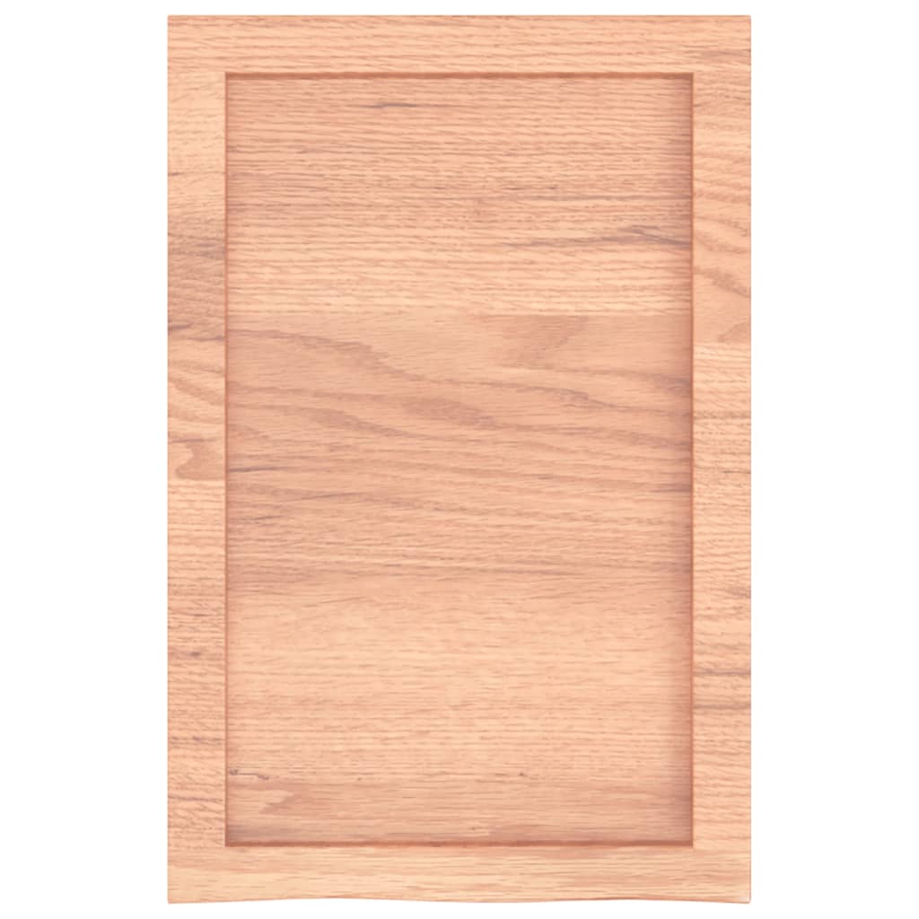 Wandschap 40x60x(2-6) cm behandeld massief eikenhout lichtbruin is nu te koop bij PeponiXL, paradijselijk wonen!