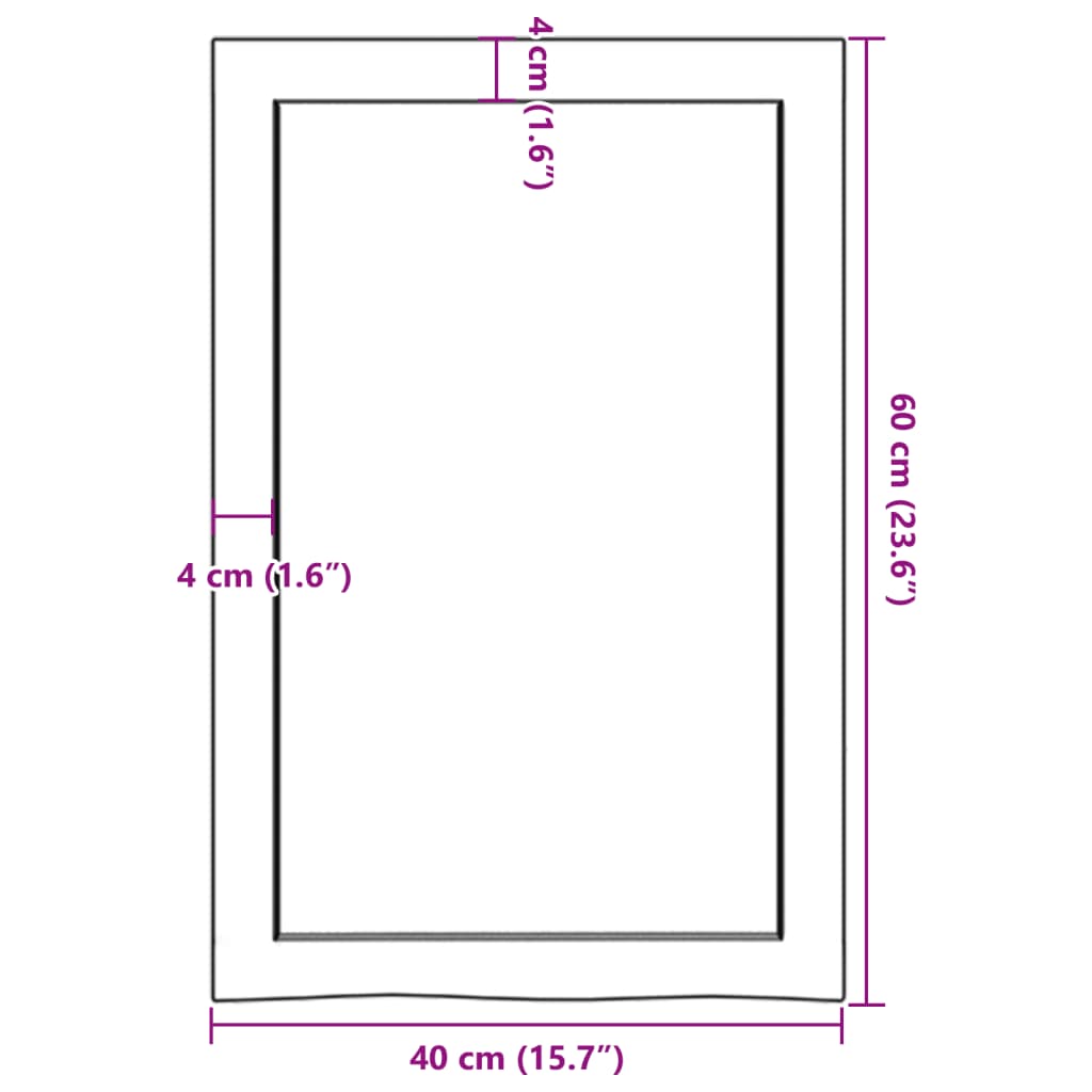 Wandschap 40x60x(2-6) cm behandeld massief eikenhout lichtbruin is nu te koop bij PeponiXL, paradijselijk wonen!