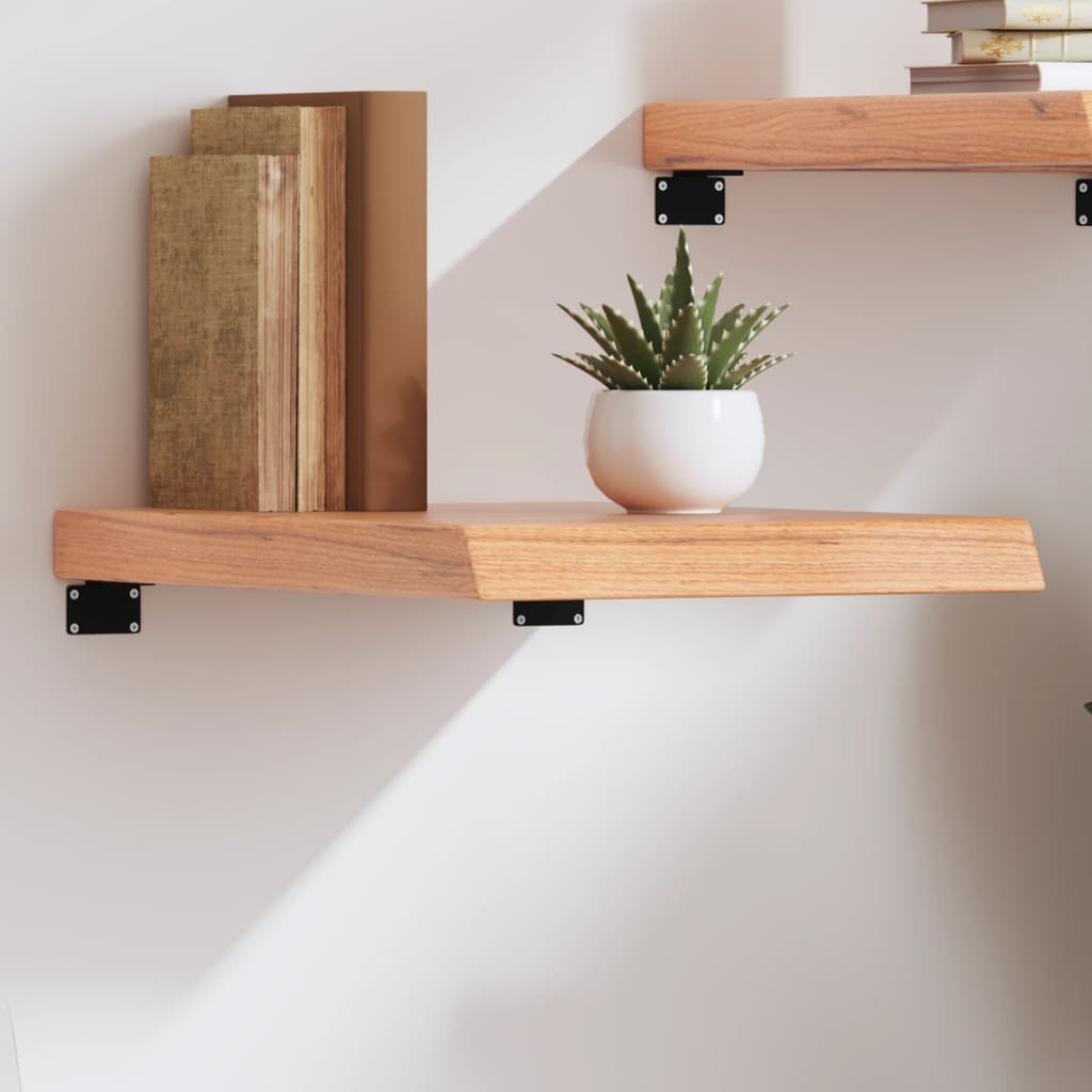 Wandschap 40x60x(2-6) cm behandeld massief eikenhout lichtbruin is nu te koop bij PeponiXL, paradijselijk wonen!