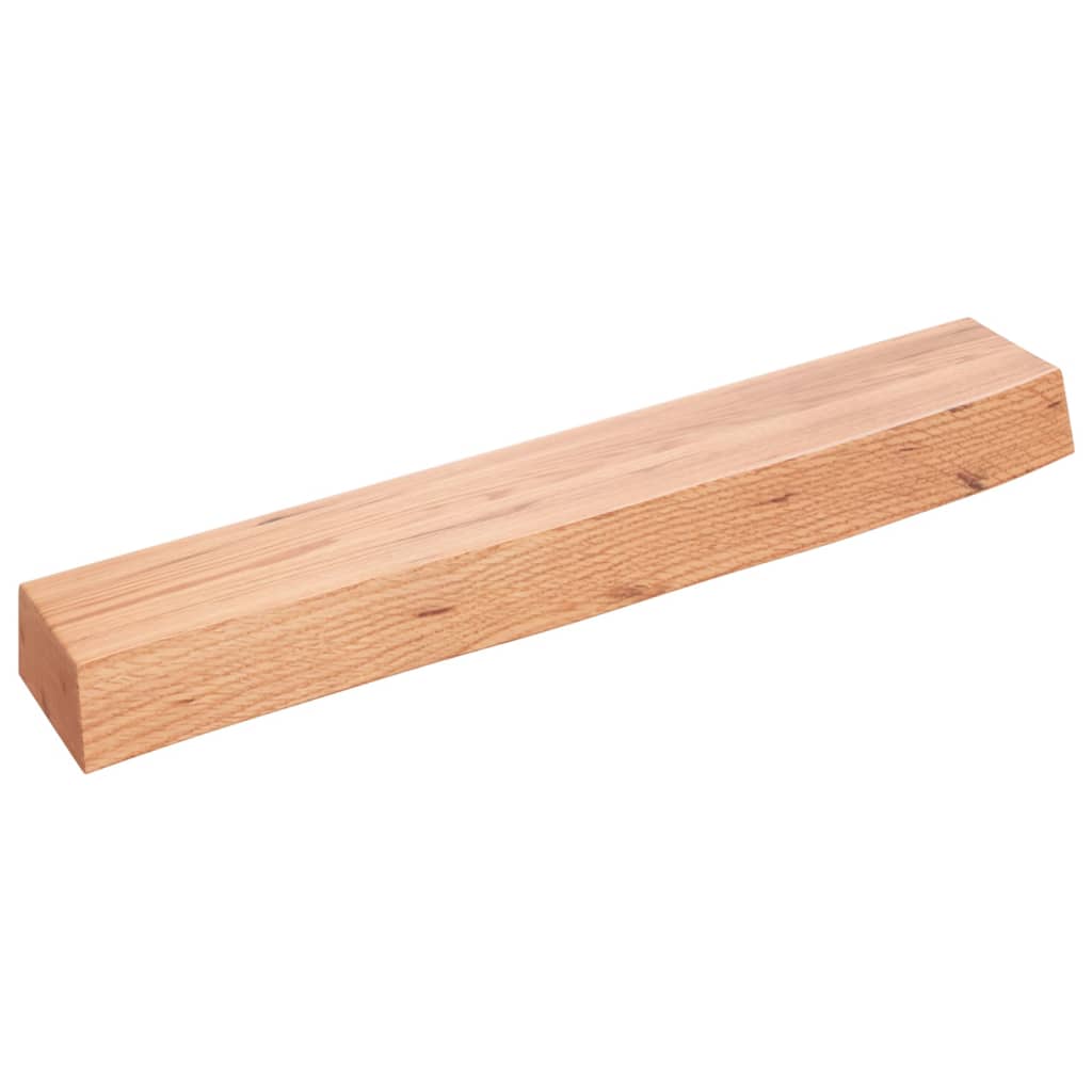 Wandschap 60x10x6 cm behandeld massief eikenhout lichtbruin is nu te koop bij PeponiXL, paradijselijk wonen!