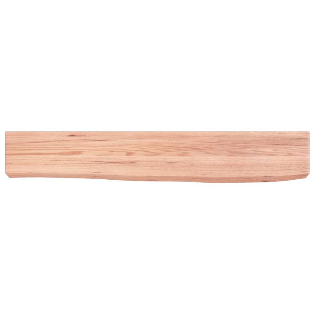 Wandschap 60x10x6 cm behandeld massief eikenhout lichtbruin is nu te koop bij PeponiXL, paradijselijk wonen!