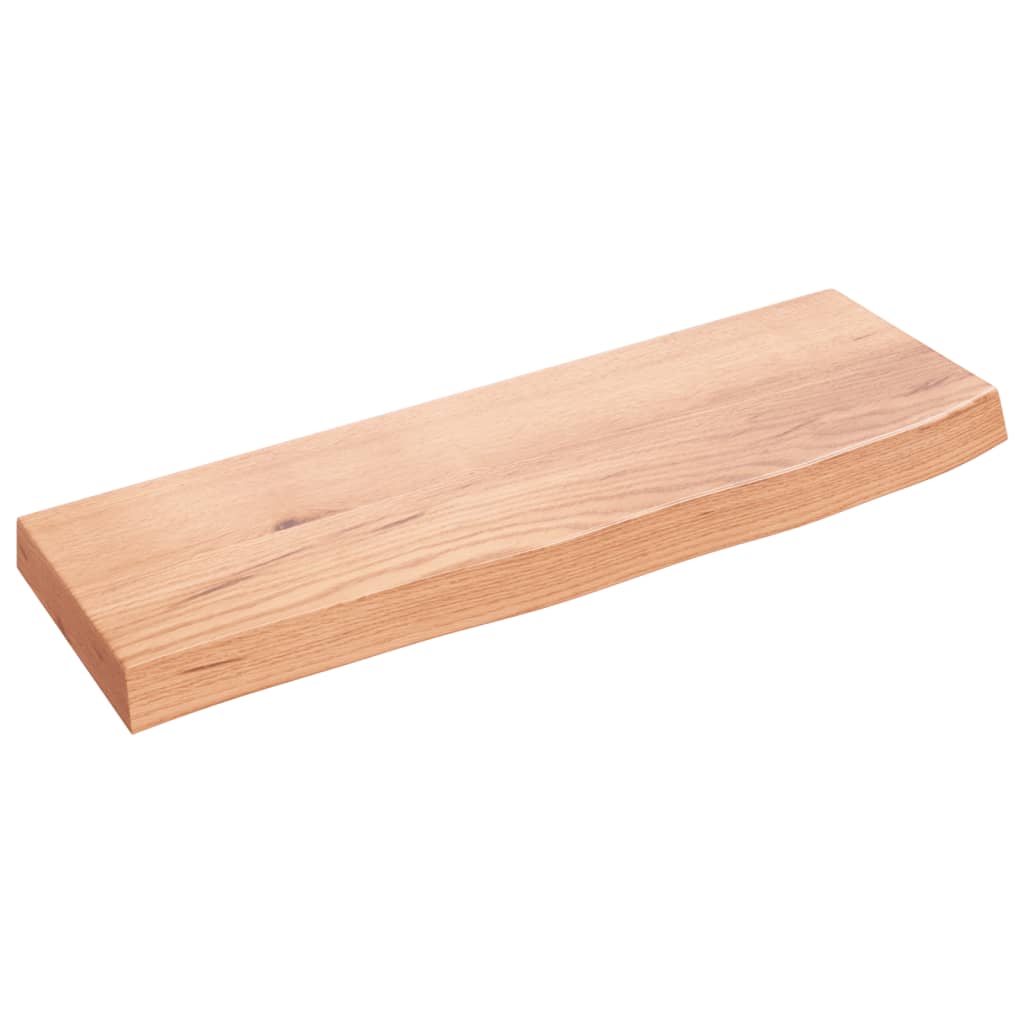 Wandschap 60x20x4 cm behandeld massief eikenhout lichtbruin is nu te koop bij PeponiXL, paradijselijk wonen!