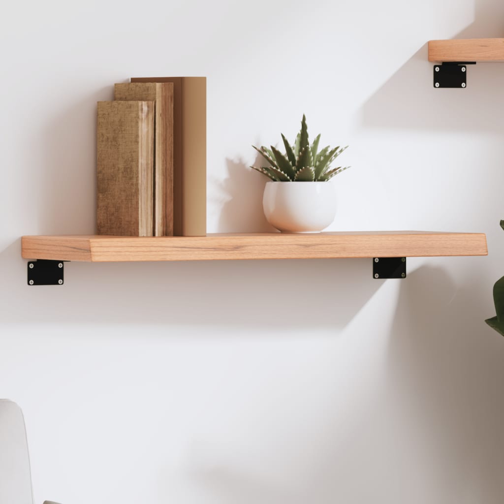 Wandschap 60x20x4 cm behandeld massief eikenhout lichtbruin is nu te koop bij PeponiXL, paradijselijk wonen!