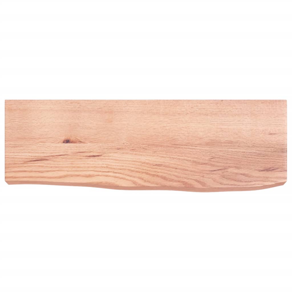 Wandschap 60x20x6 cm behandeld massief eikenhout lichtbruin is nu te koop bij PeponiXL, paradijselijk wonen!