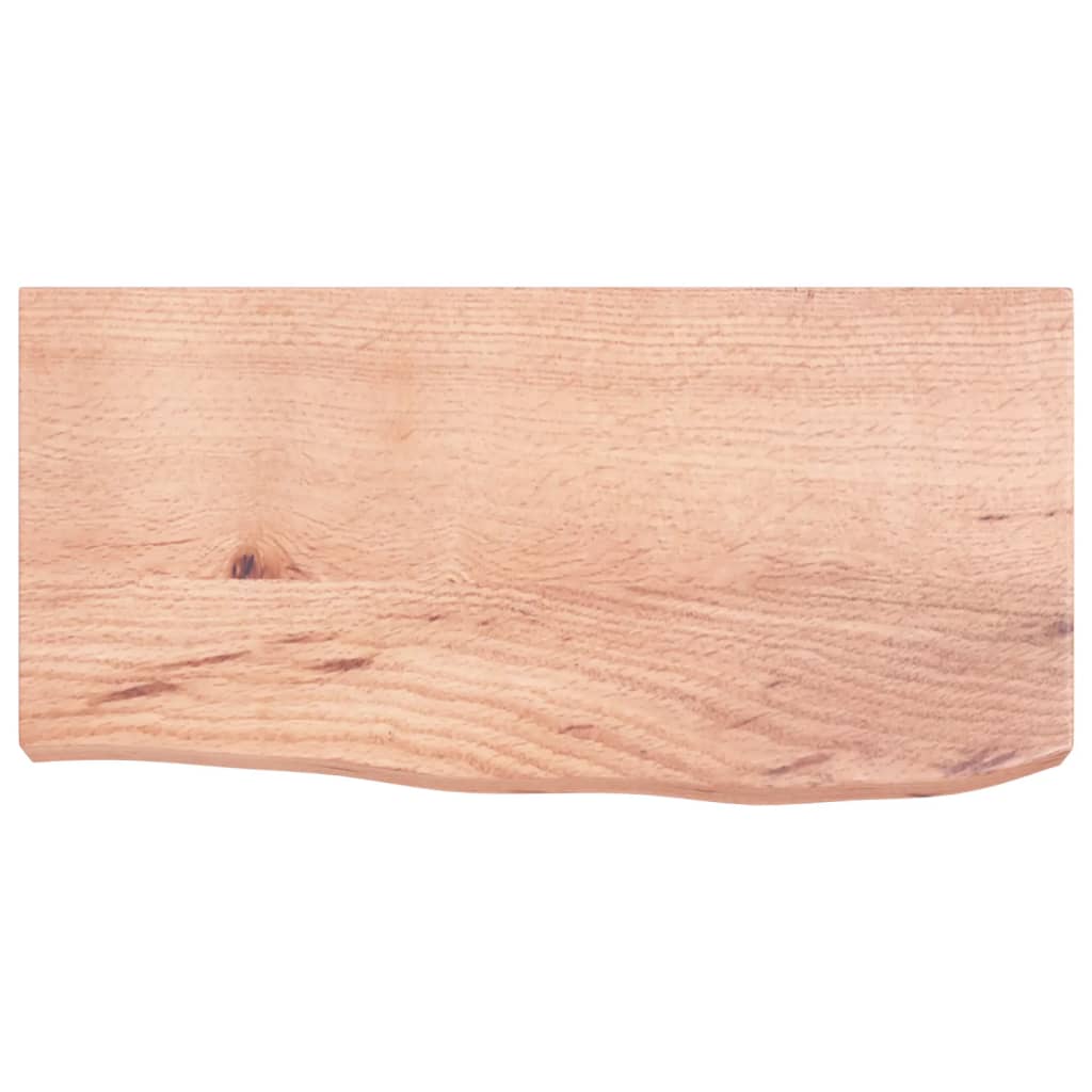 Wandschap 60x30x(2-6) cm behandeld massief eikenhout lichtbruin is nu te koop bij PeponiXL, paradijselijk wonen!