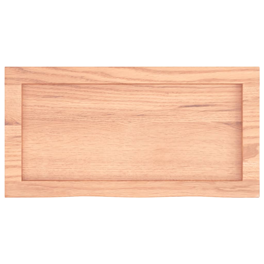 Wandschap 60x30x(2-6) cm behandeld massief eikenhout lichtbruin is nu te koop bij PeponiXL, paradijselijk wonen!