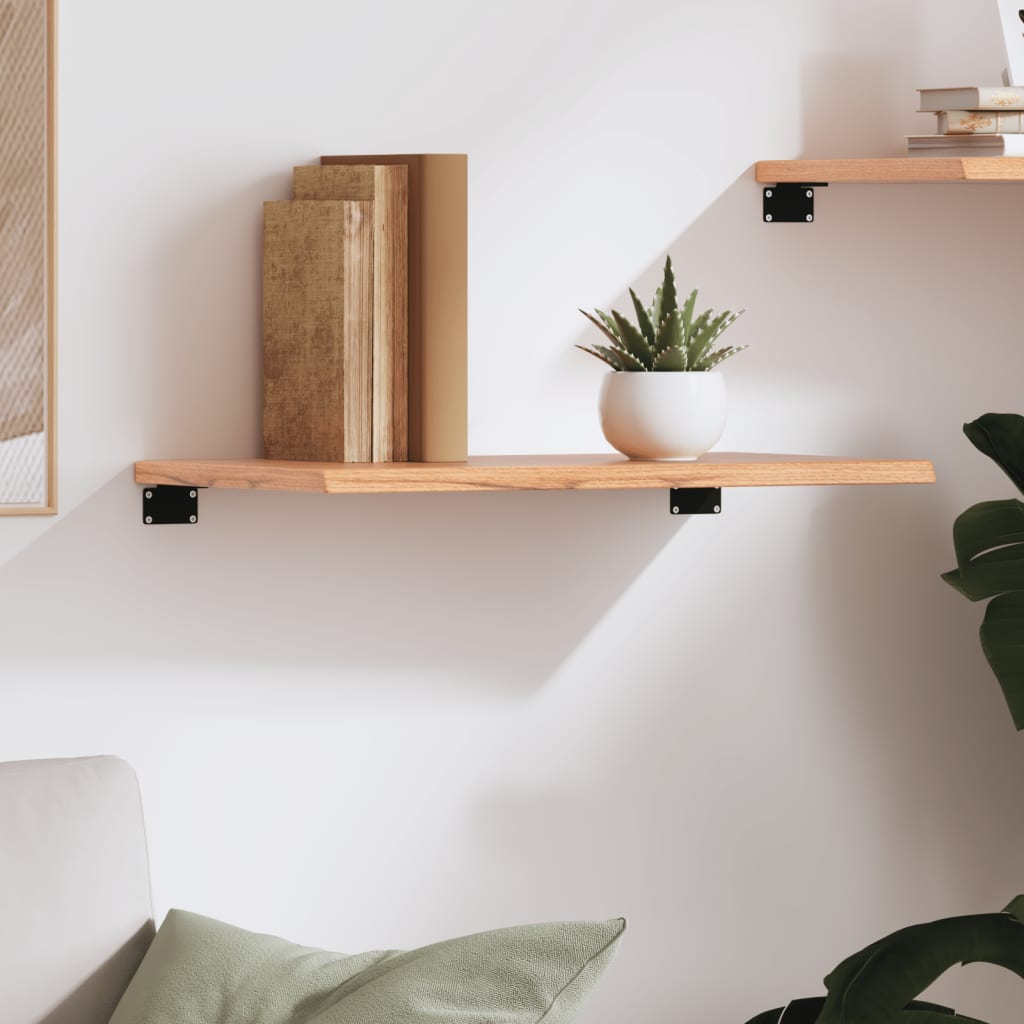 Wandschap 60x40x2 cm behandeld massief eikenhout lichtbruin is nu te koop bij PeponiXL, paradijselijk wonen!