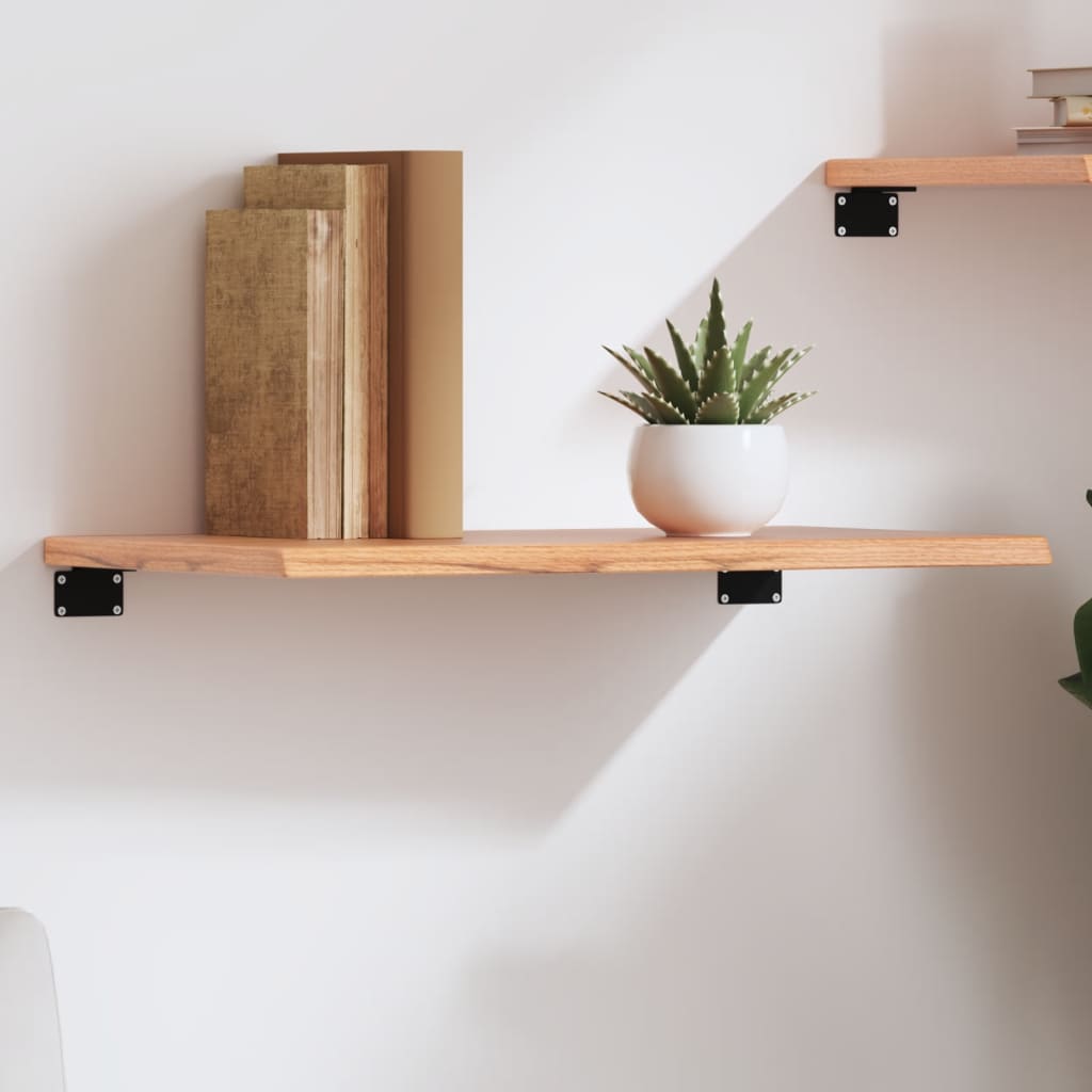 Wandschap 60x40x2 cm behandeld massief eikenhout lichtbruin is nu te koop bij PeponiXL, paradijselijk wonen!
