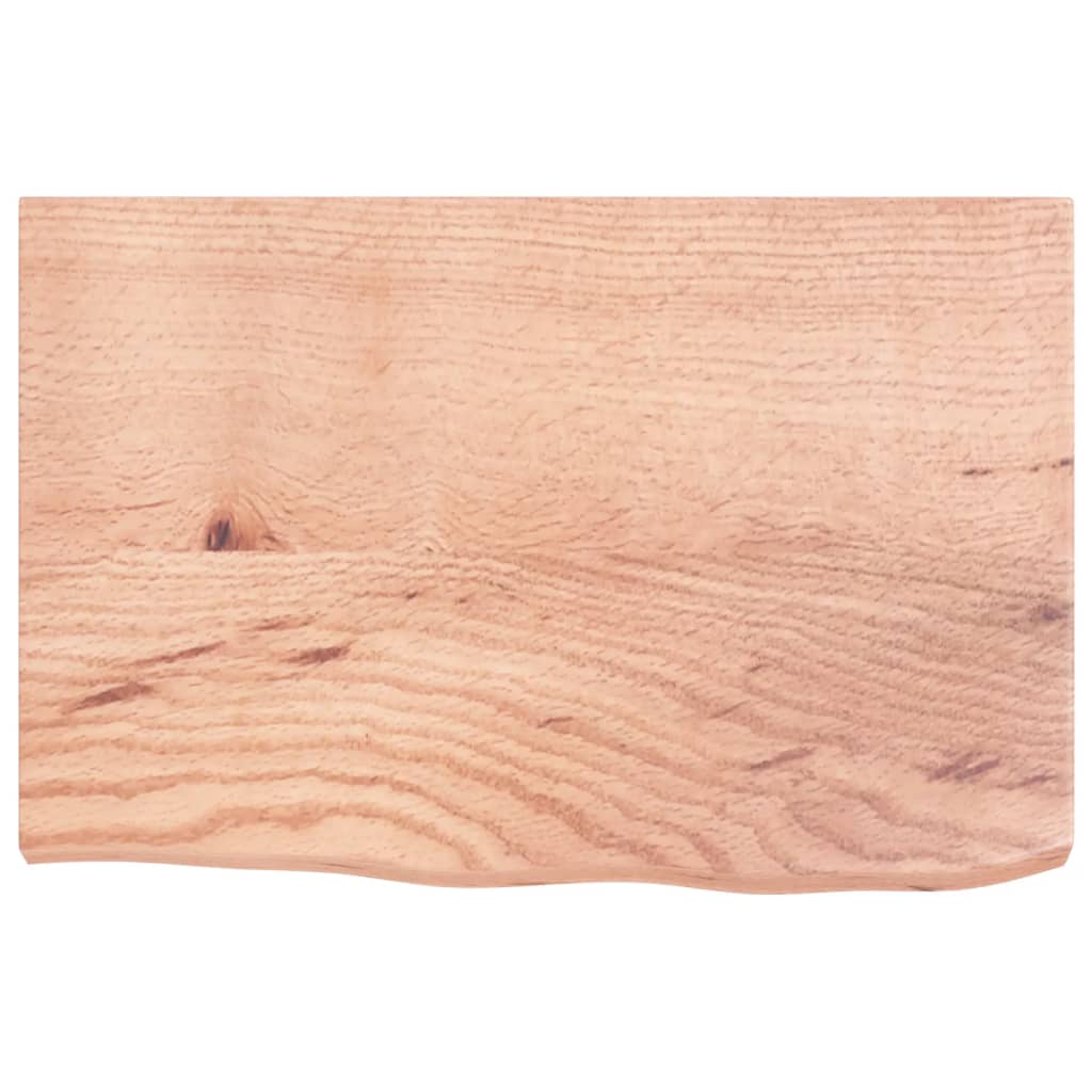 Wandschap 60x40x(2-4) cm behandeld massief eikenhout lichtbruin is nu te koop bij PeponiXL, paradijselijk wonen!