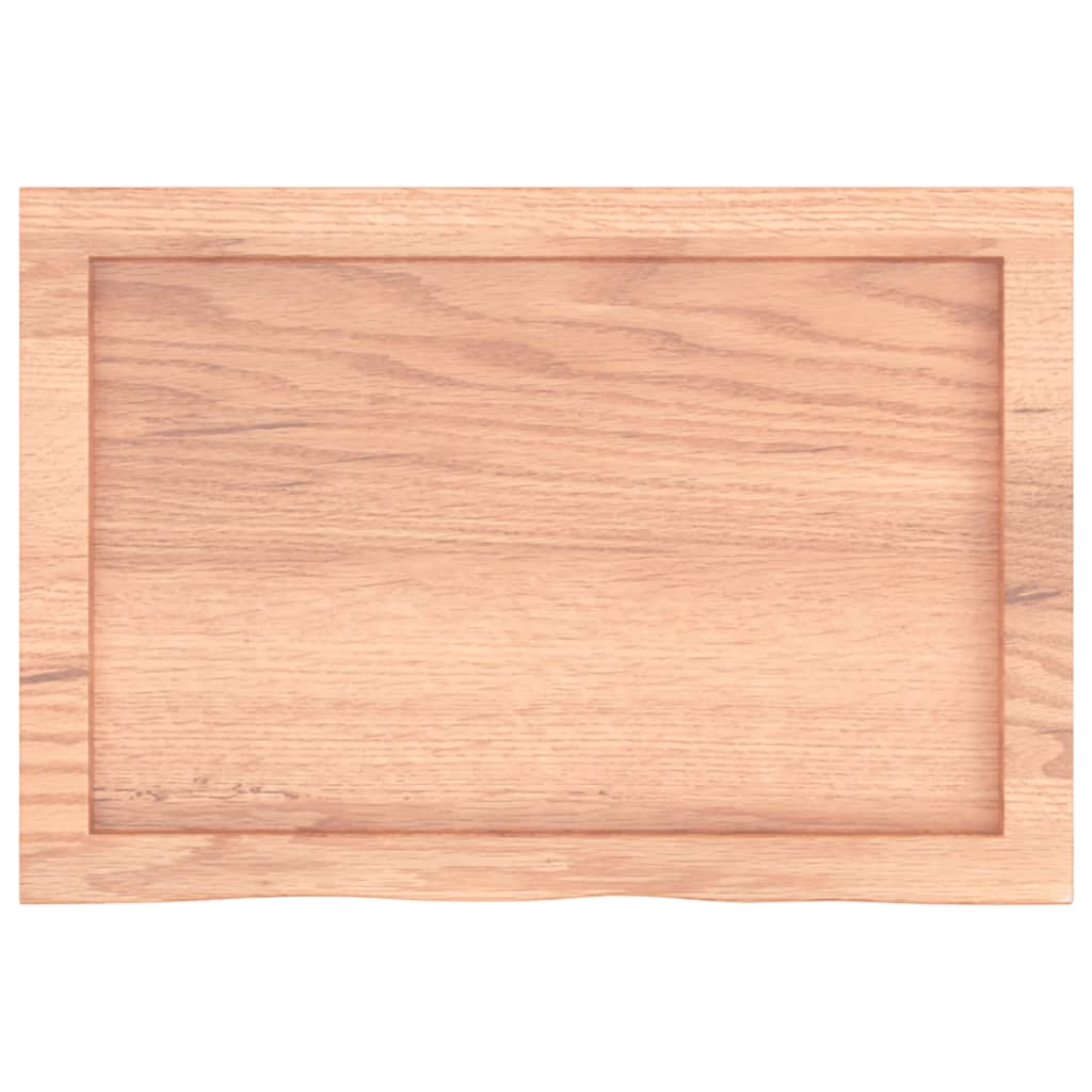 Wandschap 60x40x(2-4) cm behandeld massief eikenhout lichtbruin is nu te koop bij PeponiXL, paradijselijk wonen!